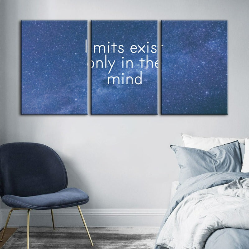 Galaxy Motivation-Canvas Wandkunst Gemälde 3 Teile