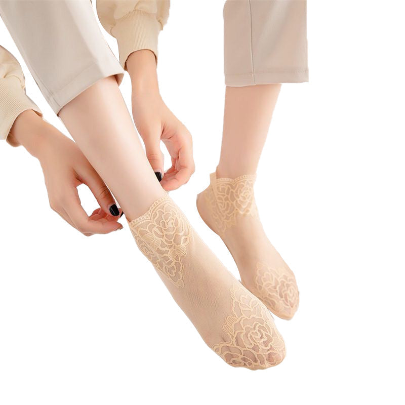Brehn | Damenmode Spitze Socken (6 Paare)