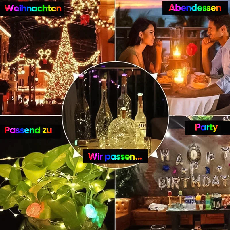 LED-Weinflaschenlichter Kork Nachtlicht DIY Decor Lift - Stück | Brehn