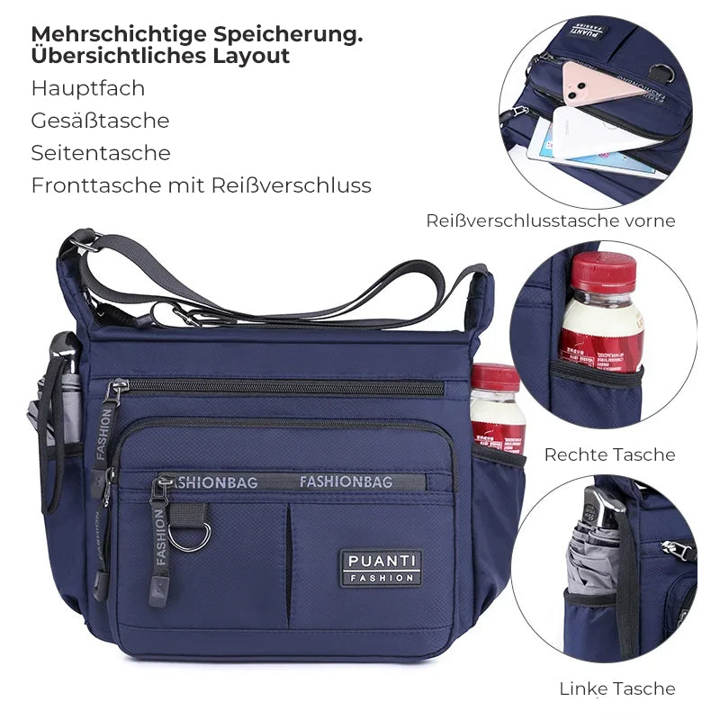 Herren Umhängetasche mit mehreren Taschen | Brehn