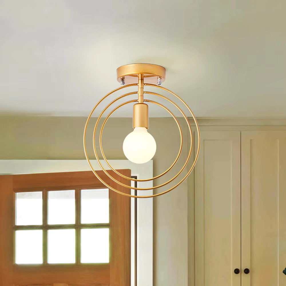 Brehn | Moderne ringförmige Deckenlampe Gold