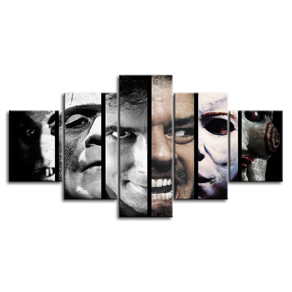 Horrorfilme Charaktere - Leinwand Wandkunst Gemälde
