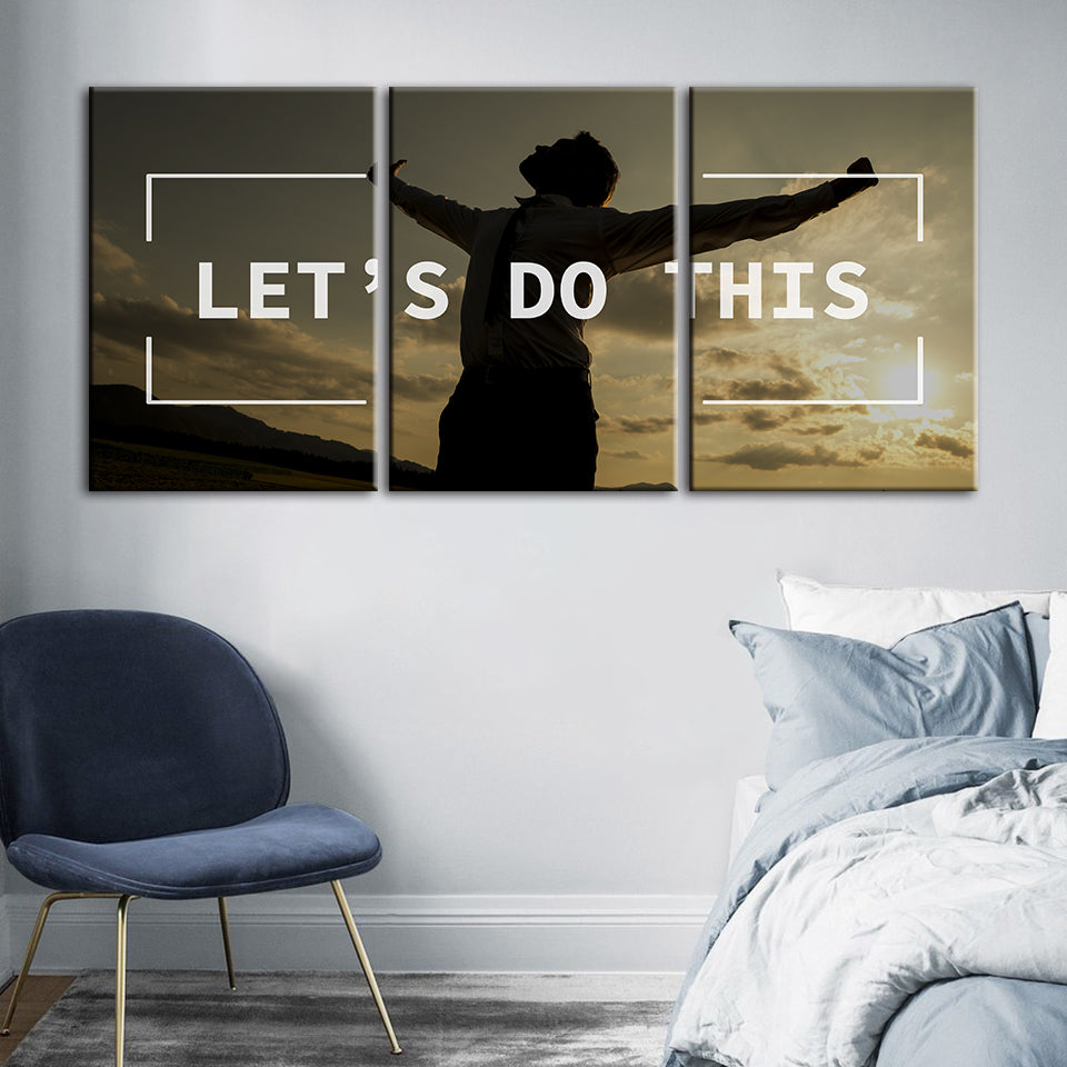 Lass es uns tun 3 Teile - Leinwand Wandkunst Gemälde