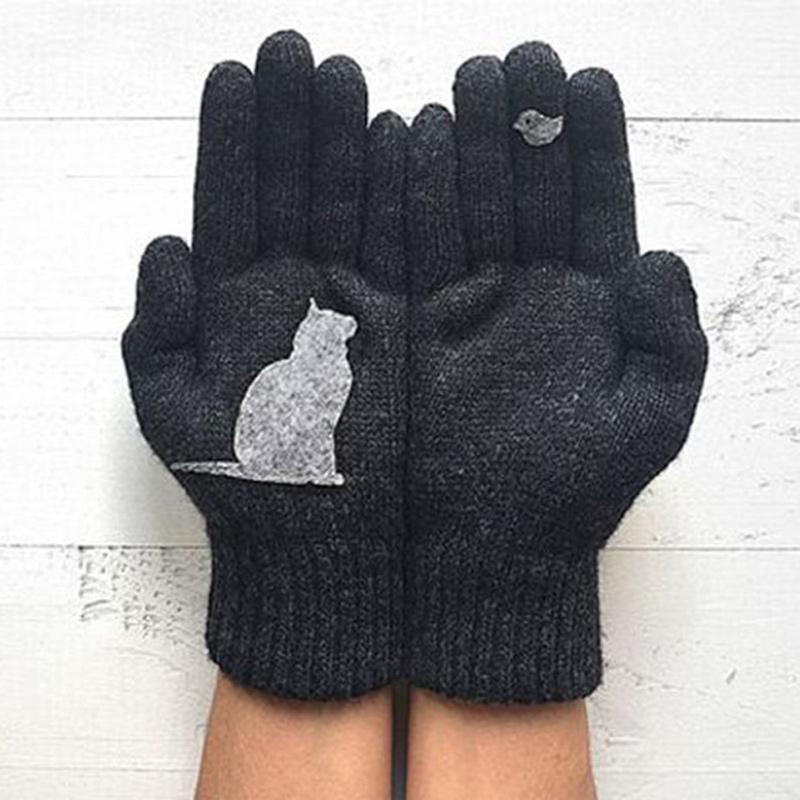 Brehn | Handschuhe aus Baumwolle im Katzenstil