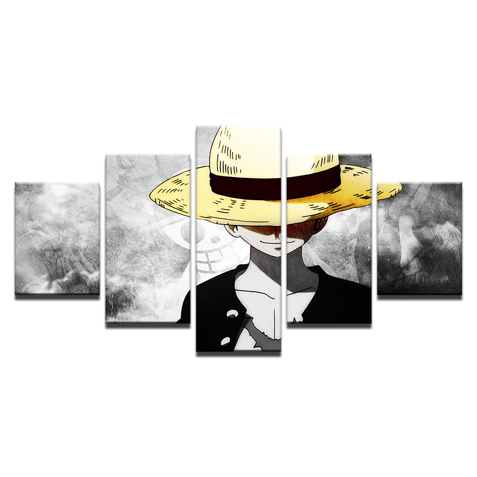 Boy In The Yellow Hat 5 Piece - Canvas Wandkunst Malerei