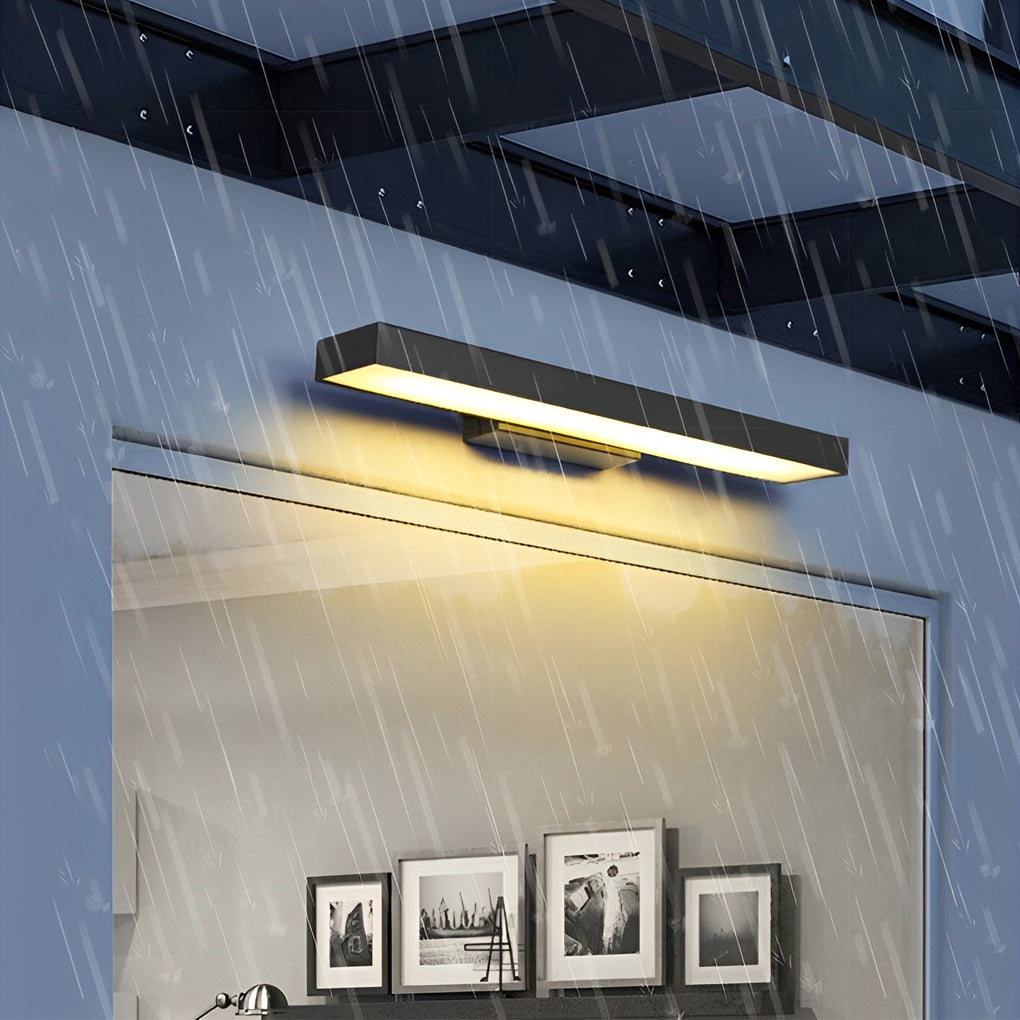 Moderne LED-Wandleuchte mit Bewegungssensor und schwarzem Gehäuse