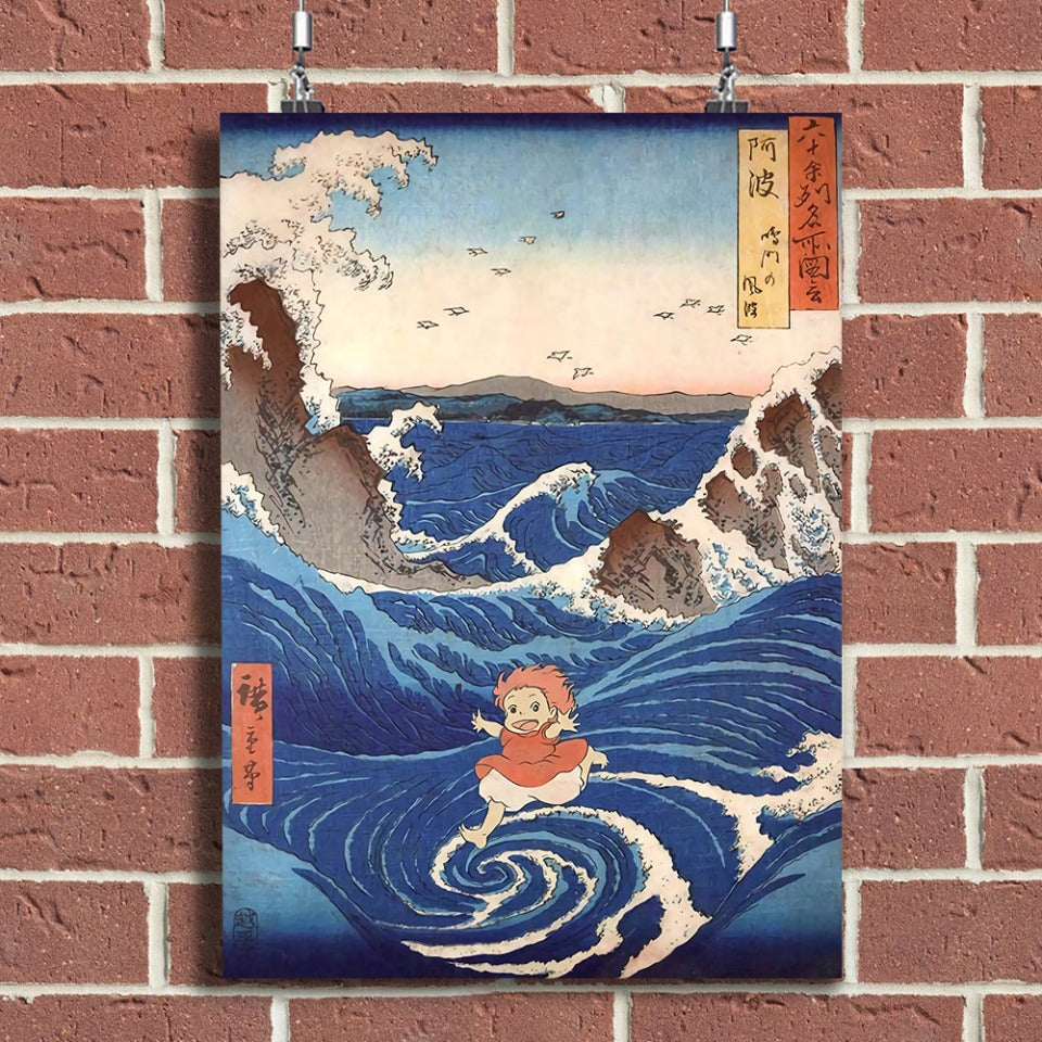 Auf fließendem Wasser - Leinwandbild