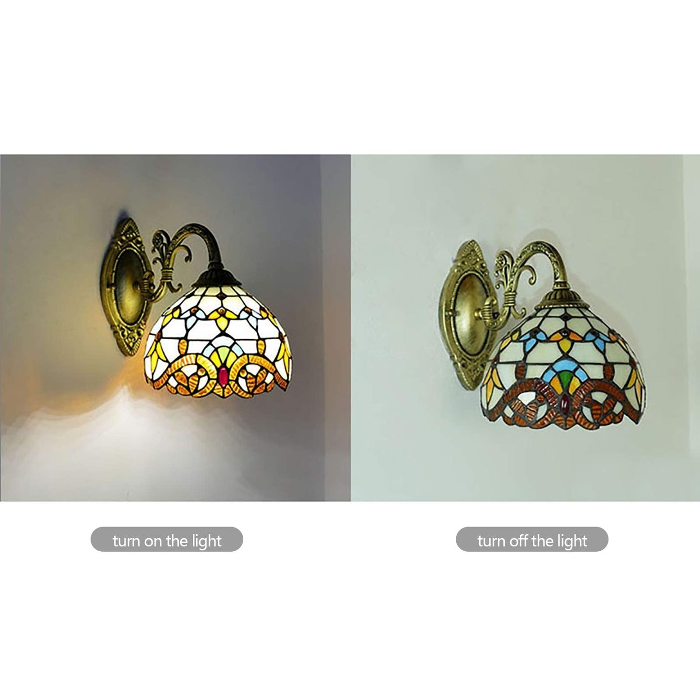 Retro Lampenschirm aus Glasmalerei | Brehn