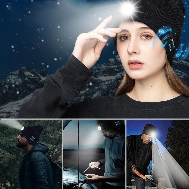 Brehn | LED Bluetooth Mütze mit abnehmbaren Lautsprechern