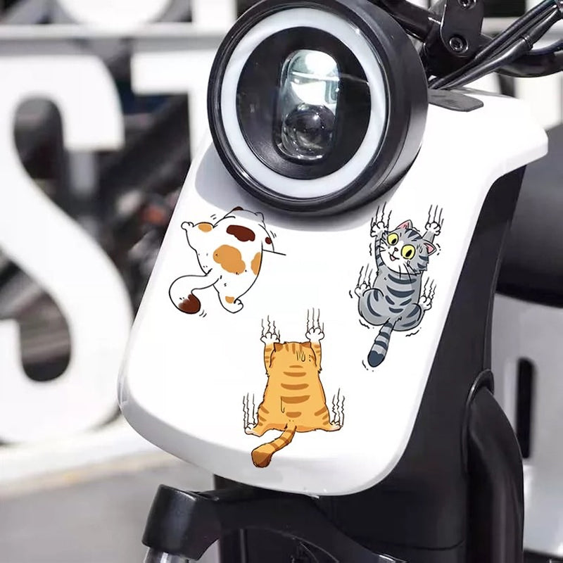 Niedliche Katzen Cartoon Aufkleber für Autos, 3 Stk. | Brehn