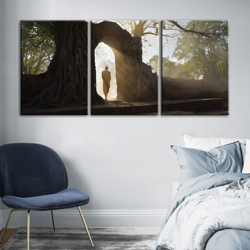 Lone Man Nature-Canvas Wandkunst Gemälde 3 Teile