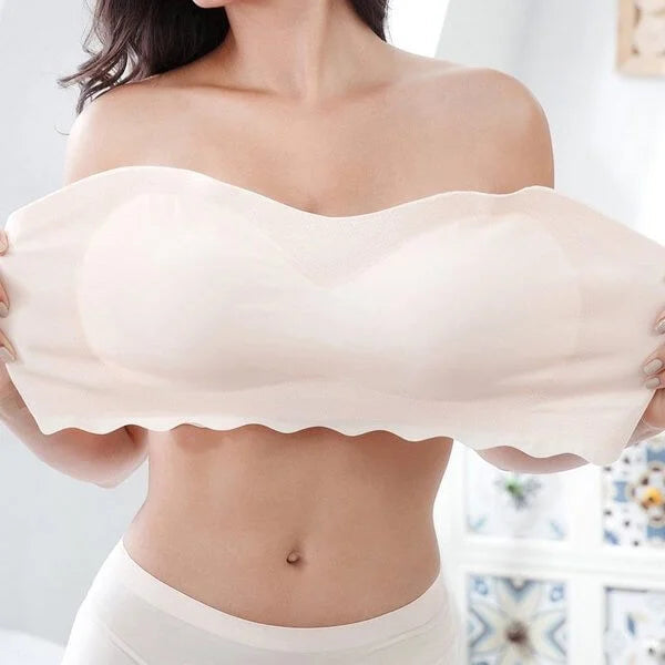 Brehn | Frauen Sexy trägerloser BH unsichtbare Push-Up-BHs