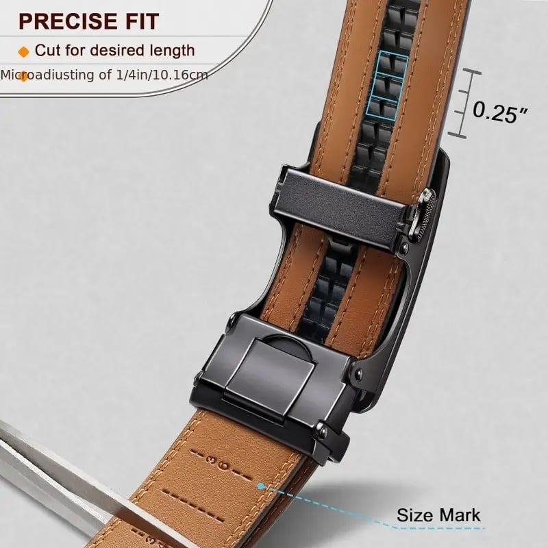 Brehn | Eptchn Leder Ratschenriemen mit verstellbarer Schnalle CrackSlick