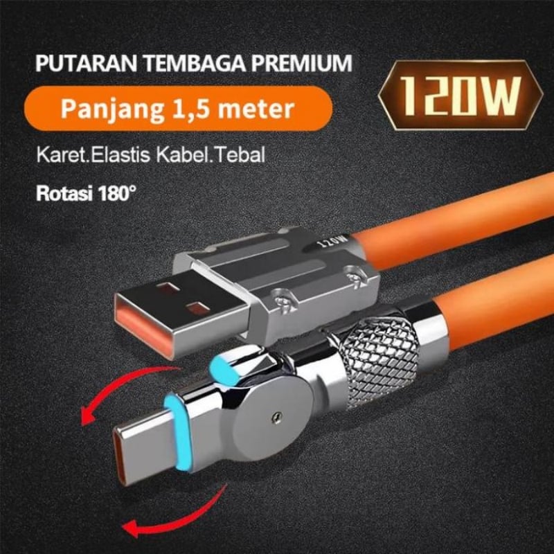 Magnetisches Ladekabel | 540° drehbarer Stecker | Schnellladung mit LED-Beleuchtung