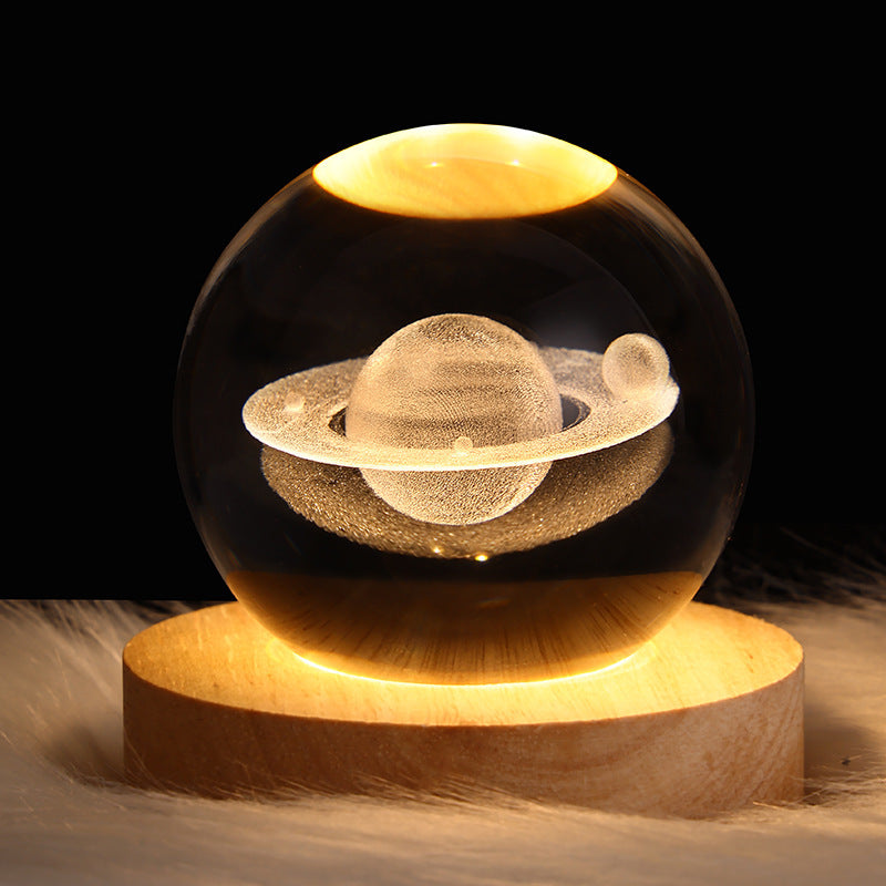 3D Galaxy Kristallkugel LED Nachtlicht | Brehn