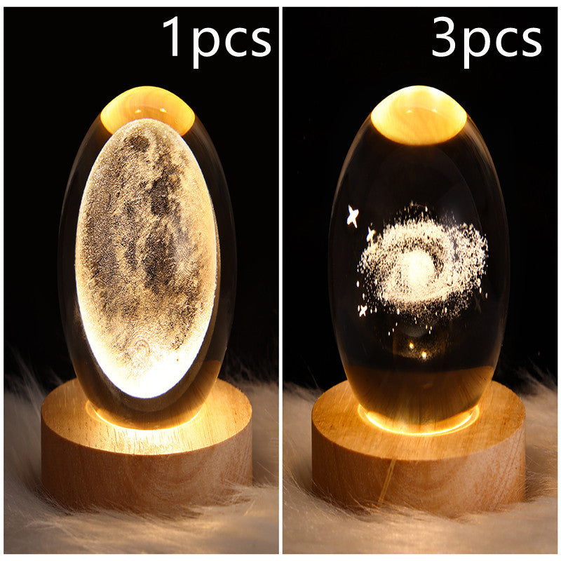 3D Galaxy Kristallkugel LED Nachtlicht | Brehn