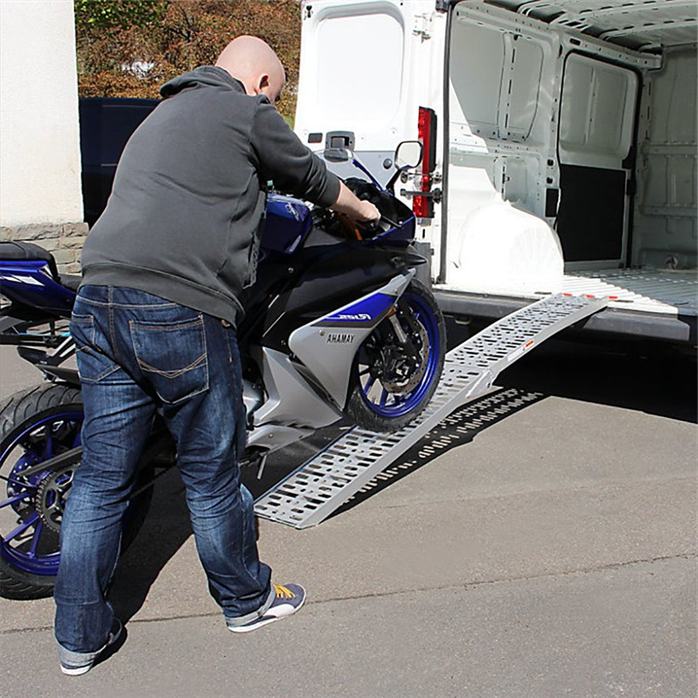 Auffahrrampe Klappbar 340kg Faltbare Alu Verladerampe Motorrad | Brehn