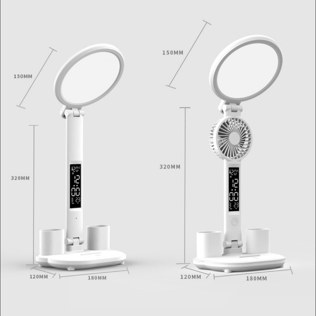 LED-Tischlampe mit Uhr und USB. | Brehn