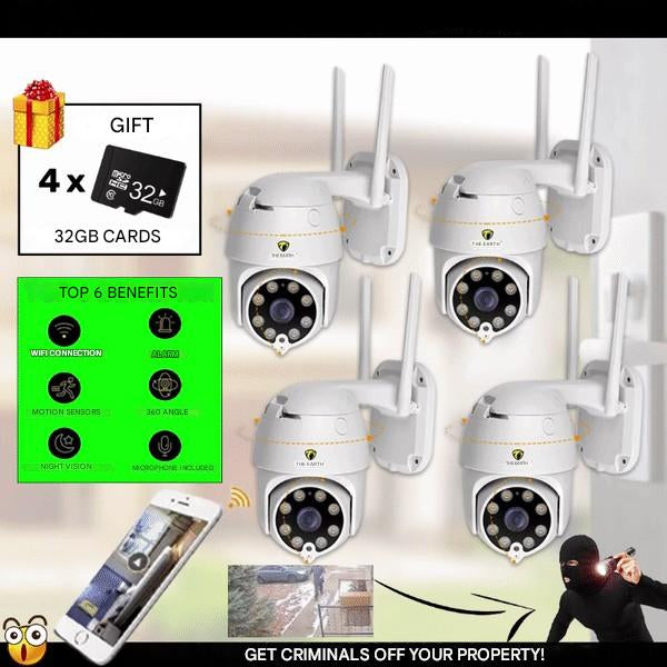 SmartCam Set 4X – Komplettes drahtloses Sicherheitskamera-Set | Brehn