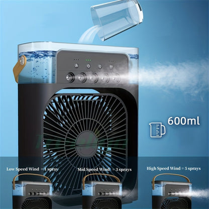 5A 2V Tragbare 600ml Spray Kühler Ventilator Schreibtisch USB Wiederaufladbarer Parfüm Luftbefeuchter Klimaanlage A/C Kühler Ventilator 3 Windgeschwindigkeiten | Brehn