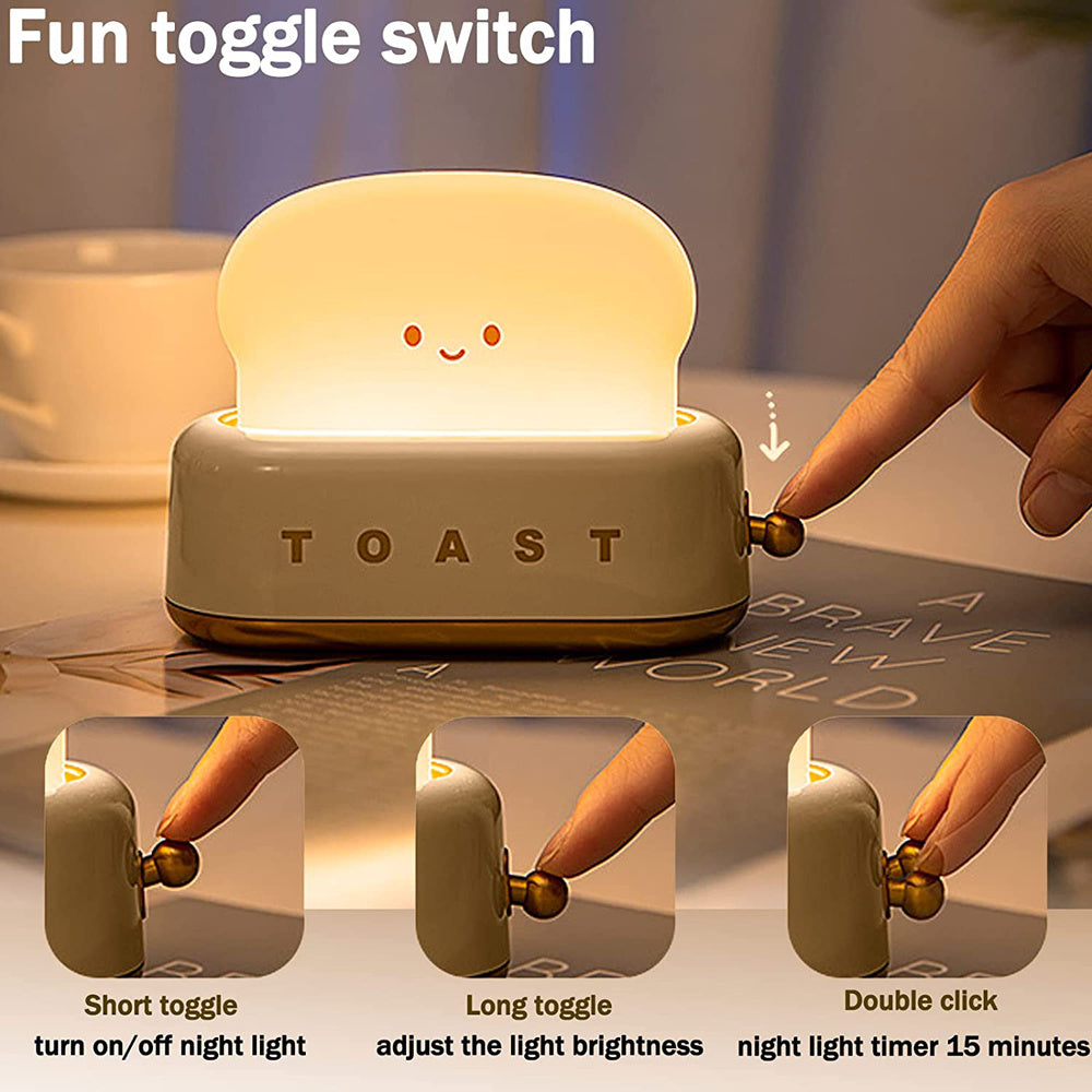 USB-Lade-LED-Brot-Nachtlicht mit Dimmfunktion und Timer | Brehn