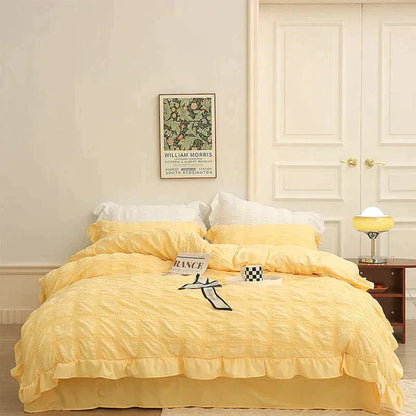 Icy Seersucker Sommer Cool Steppdecke Spitzen 4-teiliges Set | Brehn