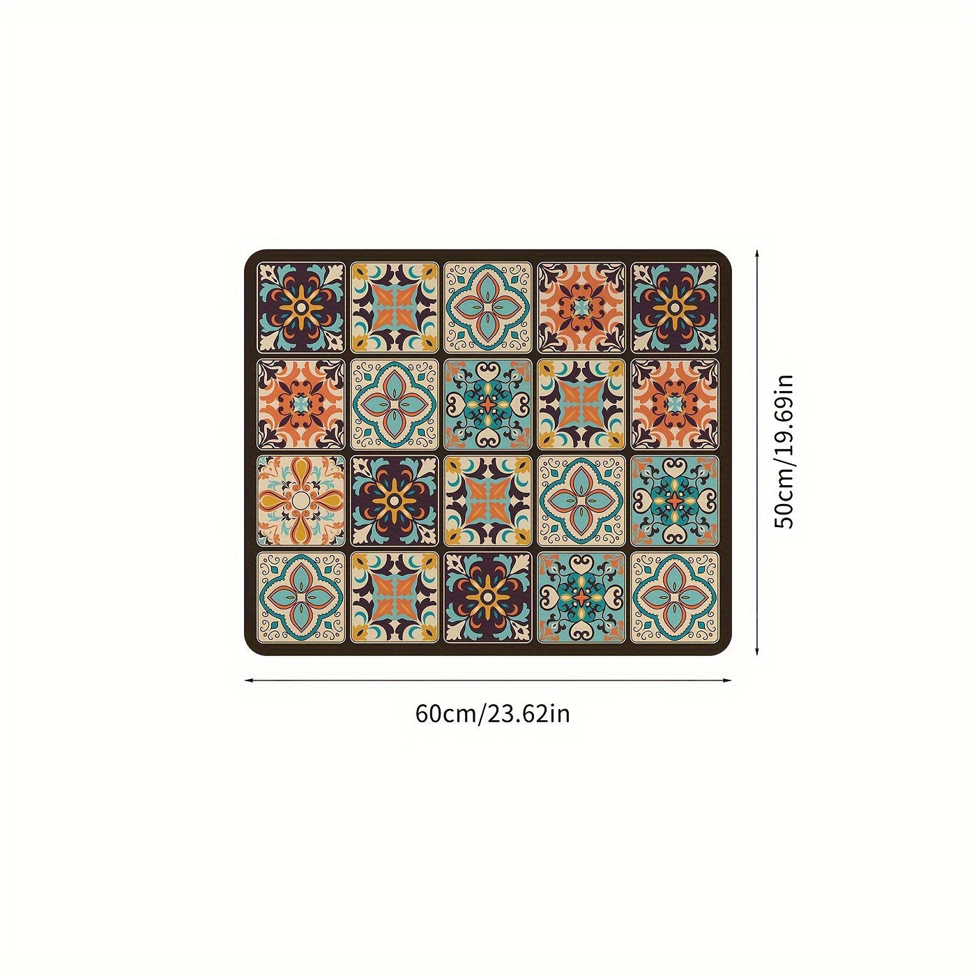 Waschmaschinen-Abdeckmatte Retro-Mosaik | Brehn