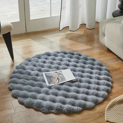 Runder flauschiger Teppich für stilvolle Räume – Weicher Teppich für Wohnzimmer & Schlafzimmer | Brehn