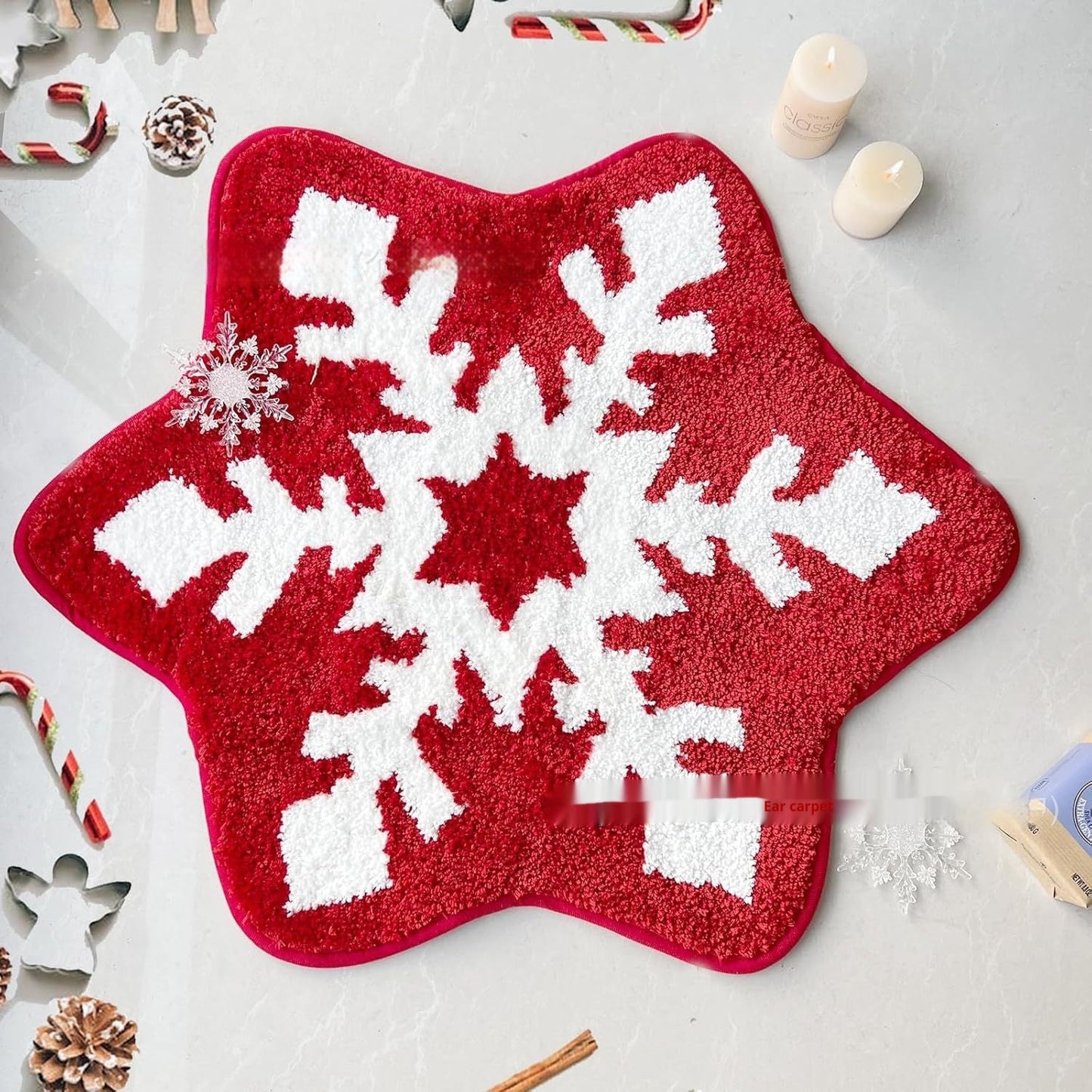 Brehn | Weihnachts-Kaschmir-ähnlicher Teppich Pflegeleicht