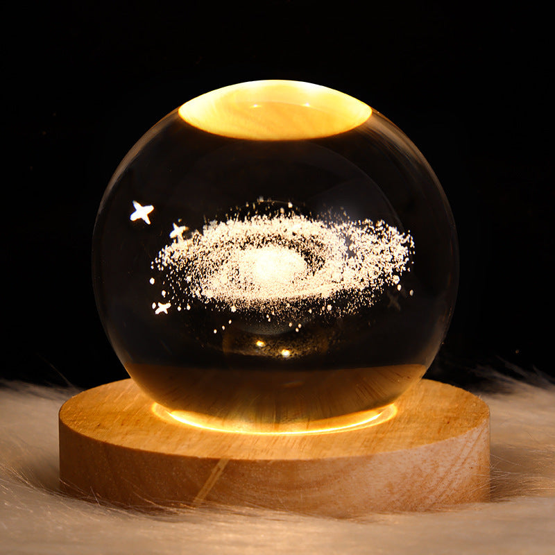 3D Galaxy Kristallkugel LED Nachtlicht | Brehn