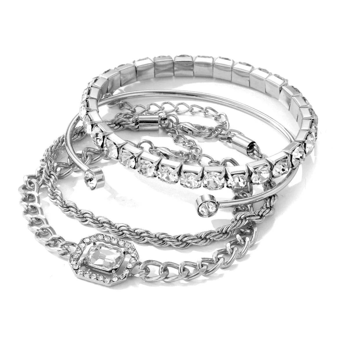 Brehn | 4-teiliges Diamond Shimmer Armband-Set