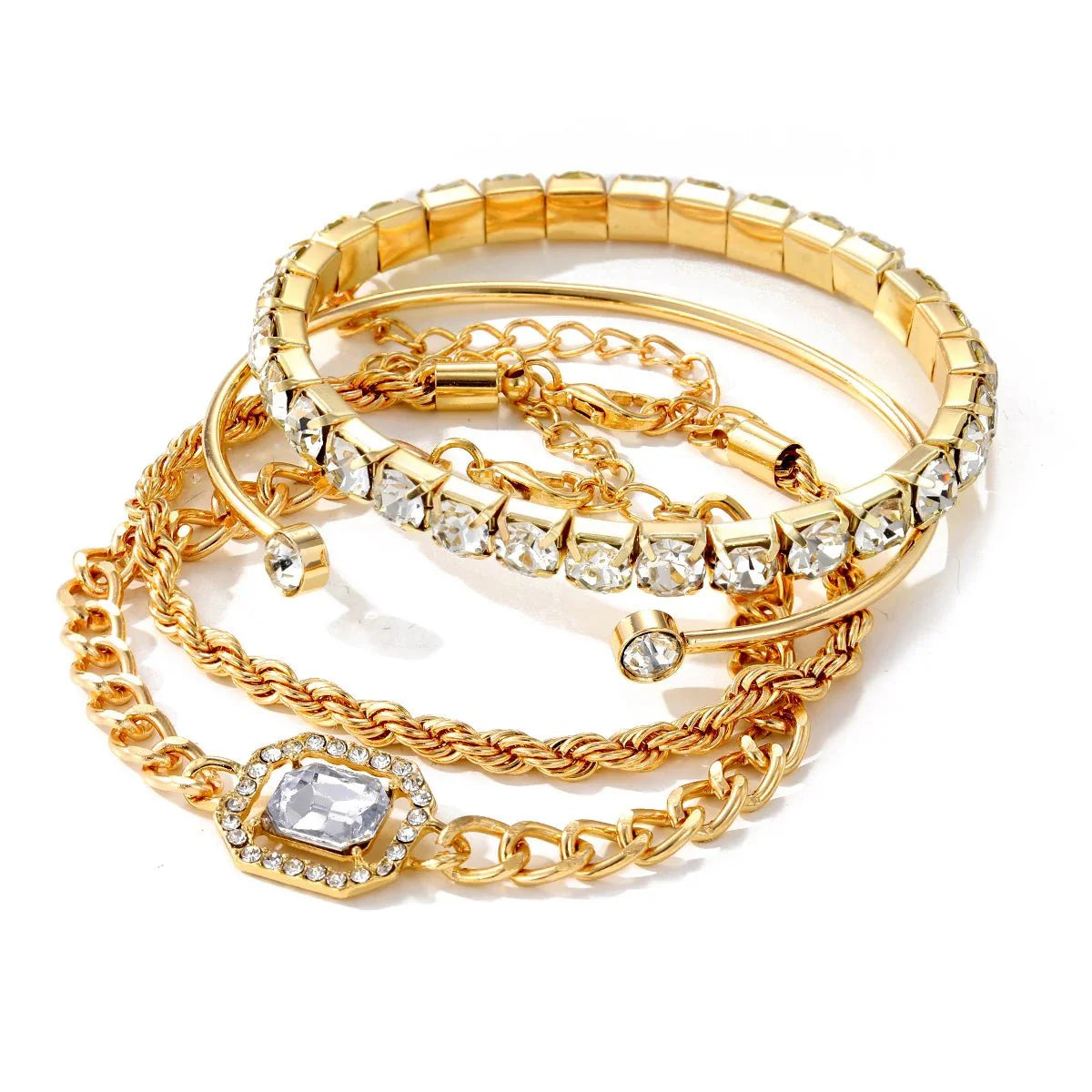 Brehn | 4-teiliges Diamond Shimmer Armband-Set