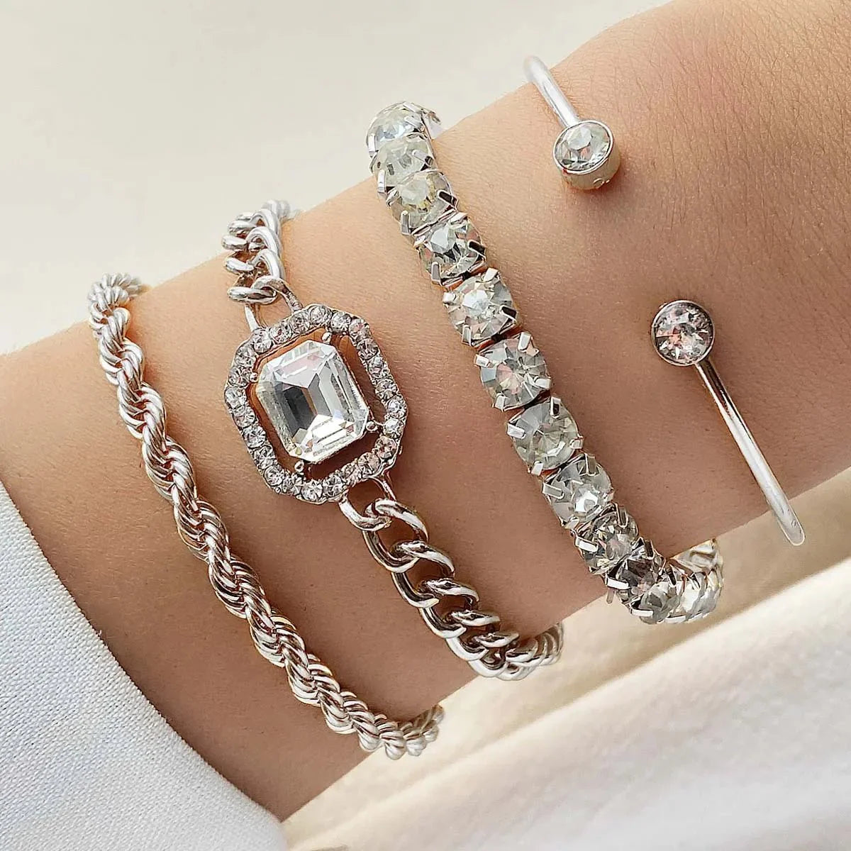 Brehn | 4-teiliges Diamond Shimmer Armband-Set