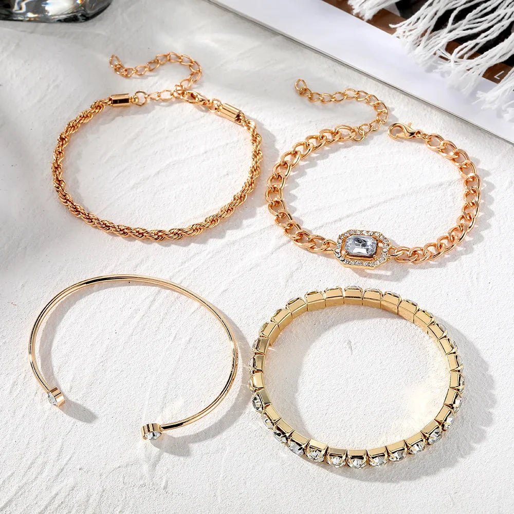 Brehn | 4-teiliges Diamond Shimmer Armband-Set