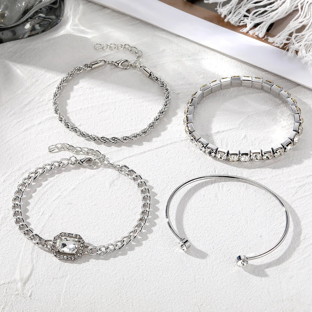Brehn | 4-teiliges Diamond Shimmer Armband-Set