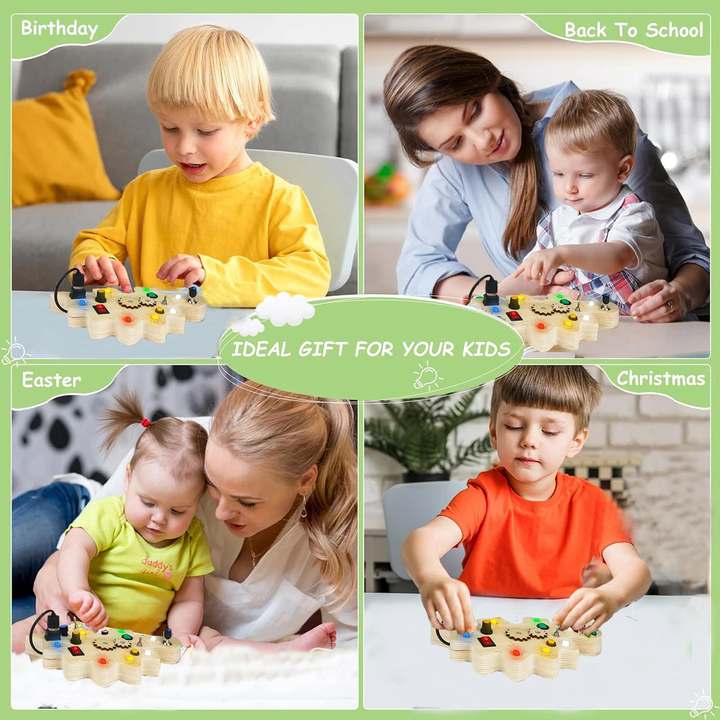 Brehn | Kreatives Dino-Pinnboard & Beschäftigungsbrett - Für Kleinkinder im Alter von 2-4 Jahren