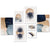 Abstrakte Kunstdrucke in Blau, Beige und Gold