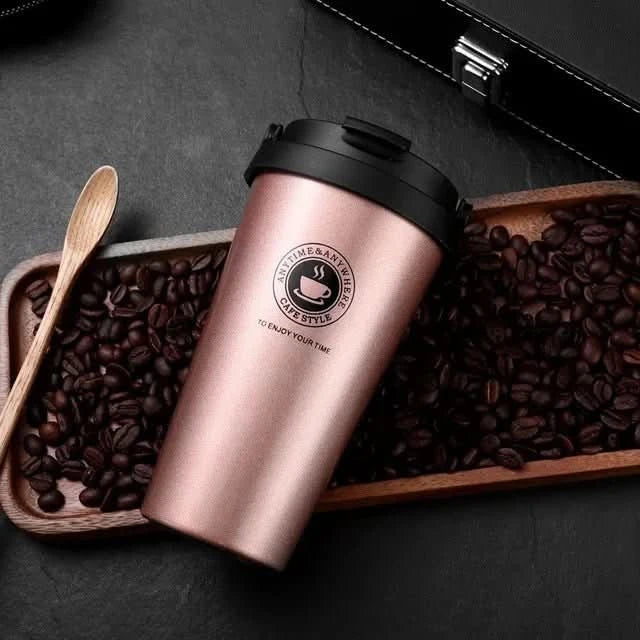 Isolierter Edelstahl-Reisebecher | 500 ml, auslaufsicher und doppelwandig