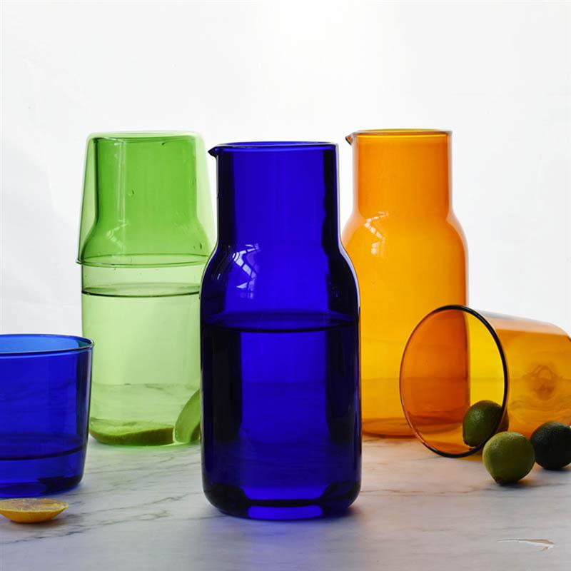 Glas Karaffe & Becher Set – 500ml Borosilikat Wasser Set | Brehn