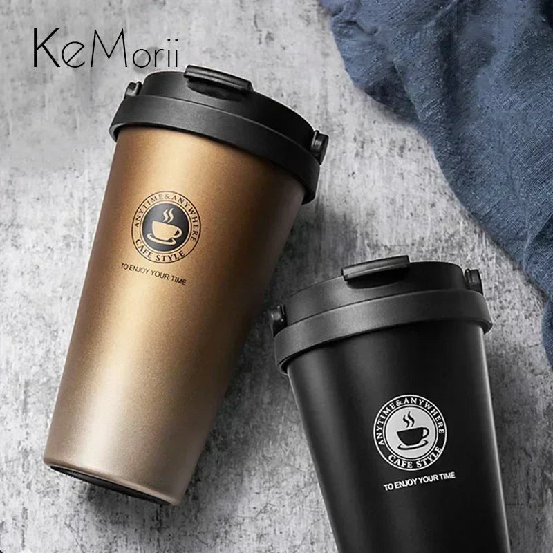 WarmCold Isolierbecher – Edelstahl-Reisebecher 500 ml mit Schiebedeckel