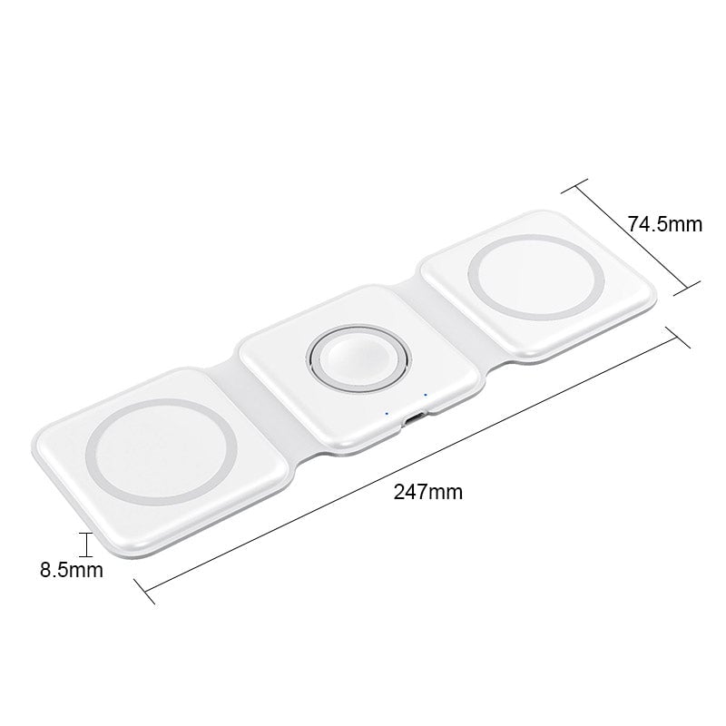 Neues faltbares 3-in-1-Wireless-Ladegerät