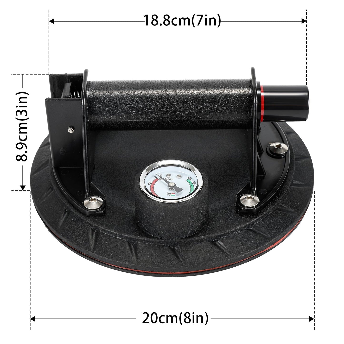 Saugheber Saugnapfhalter mit Druckanzeige 1 Stück max.100KG | Brehn