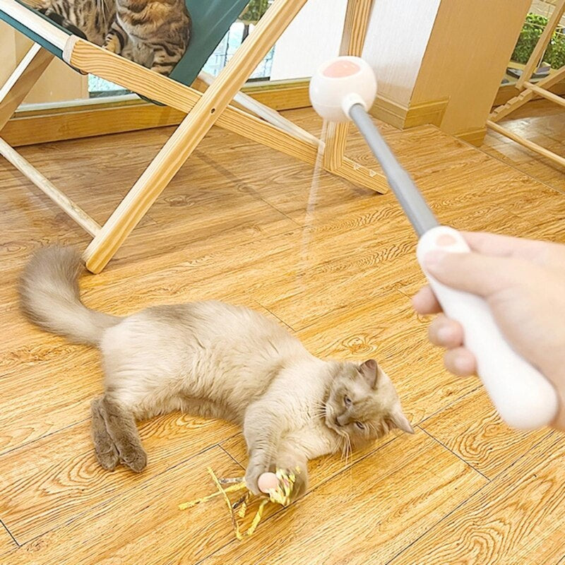 Brehn | Interaktives Katzenspielzeug mit Teaser-Stick