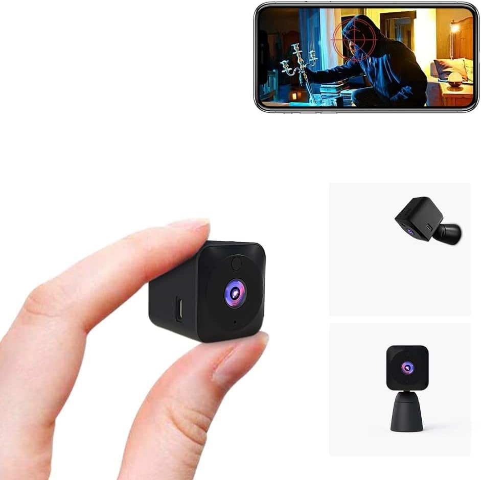 Mini-Überwachungskamera 4K, WLAN, versteckte Innenkamera mit Nachtsicht