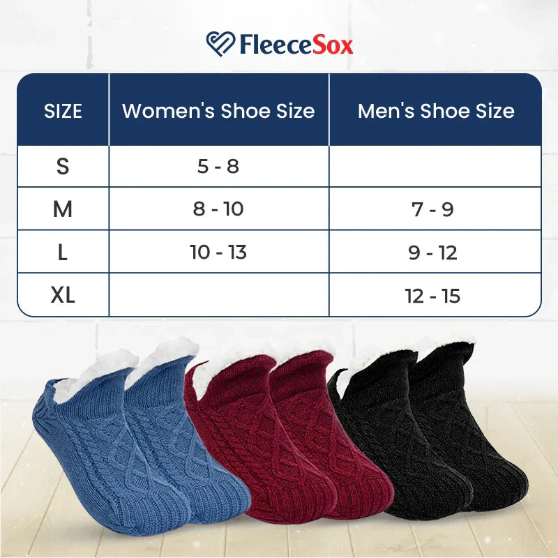 Brehn | Fleecegefütterte rutschfeste Thermosocken