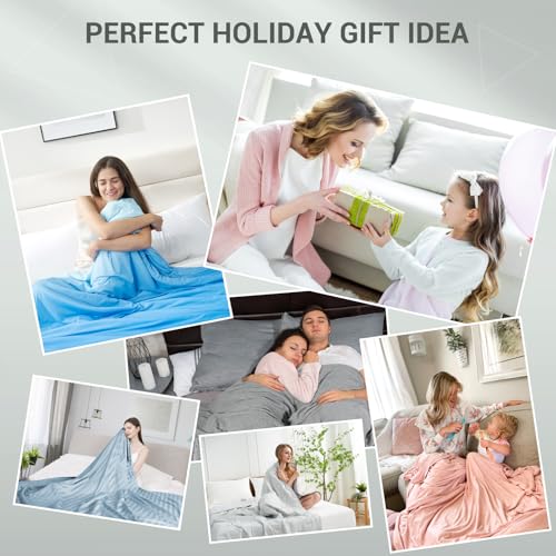 Kühlende Bettdecke absorbiert Körperwärme, um kühl zu bleiben, doppelseitige Kühldecke für heiße Schläfer Cool Fabric Q-Max>0.5, leichte Sommer-Bettdecke kalte Decke, gradient dunkelblau | Brehn