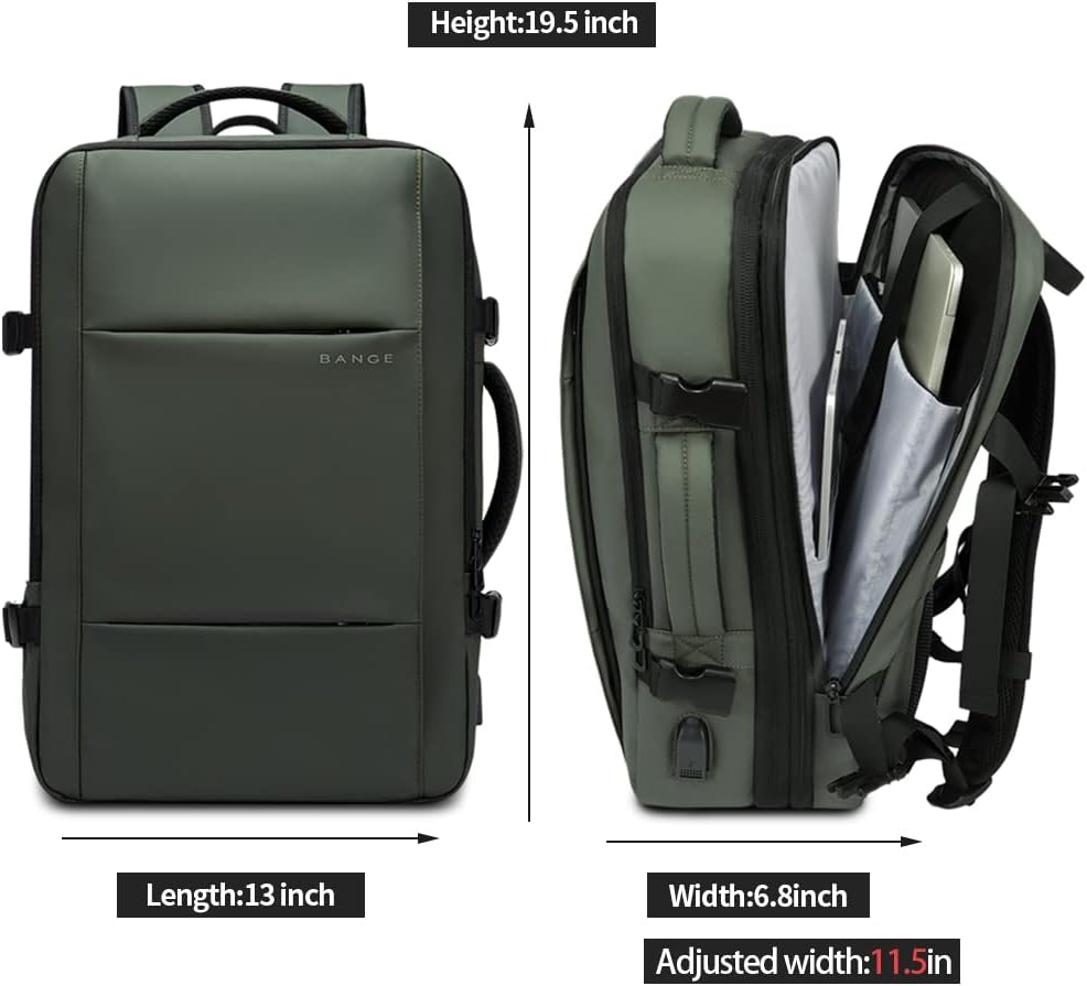 Erweiterbarer 26–45L wasserdichter Reisen-Rucksack mit Laptop-Fach & Duffle-Trage | Brehn