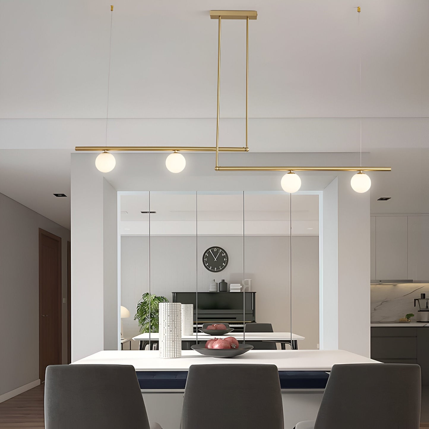Brehn | Nordic Glass Linear Luxus Pendelleuchte