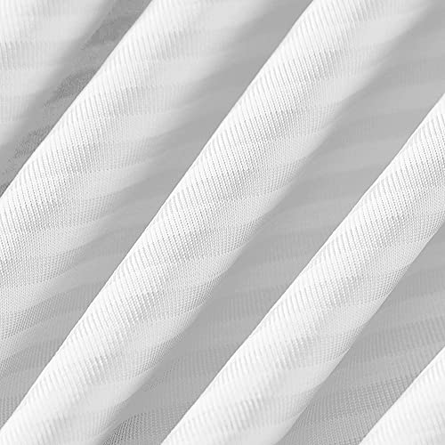2-Pack Kühlende Kissenbezüge – Premium Seidige Weiße Streifen, Technologie, Q-Max 0.3 | Brehn