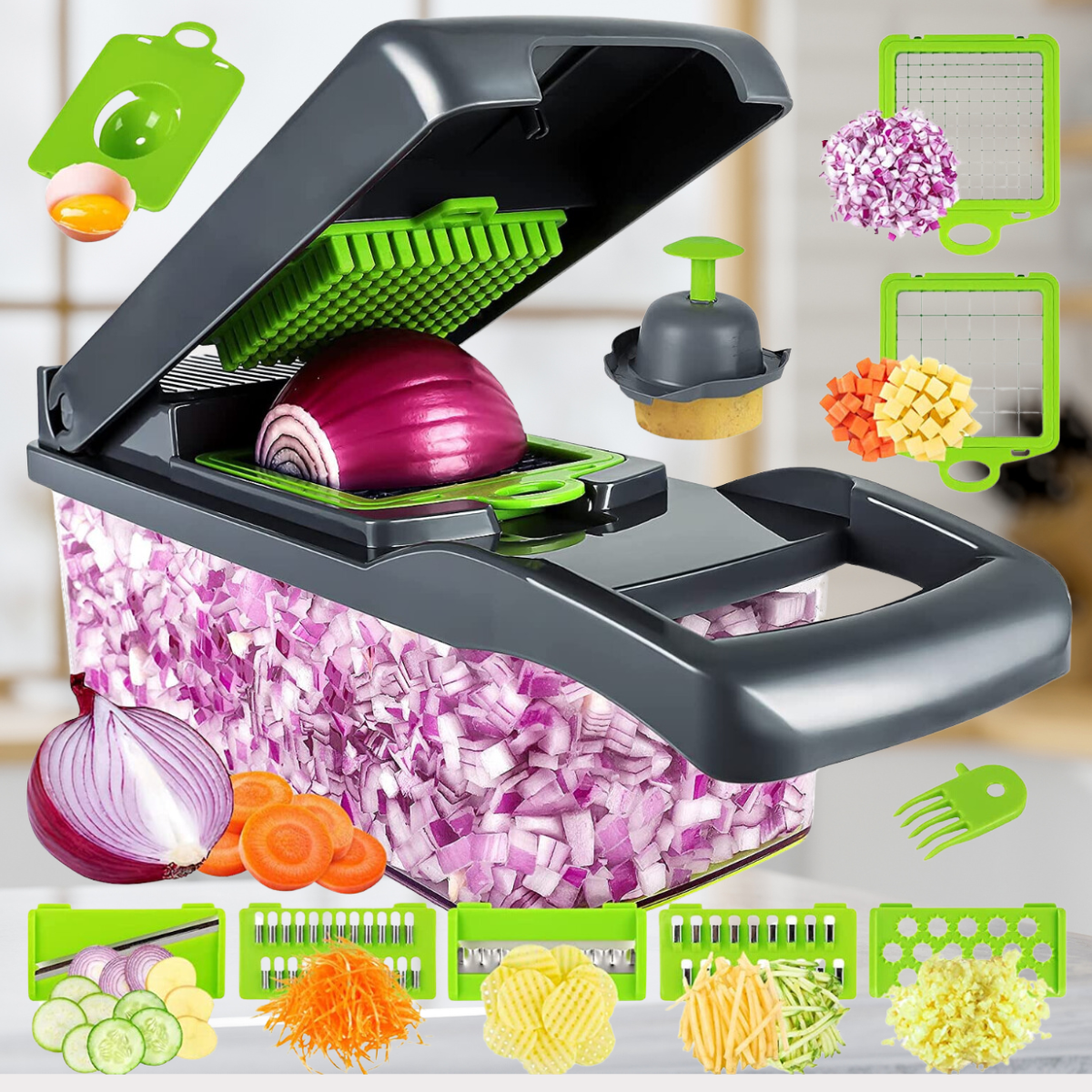 13-in-1-Gemüseschneider | Schneller beim Kochen | Brehn